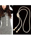 Collier moda symulowane długi naszyjnik z pereł dla kobiet w stylu Vintage Choker komunikat naszyjniki i wisiorki Wedding Party 