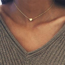 Gorący bubel miłość wisiorek w kształcie serca naszyjnik dla kobiet złoty kolor srebrny moda naszyjnik proste okrągłe naszyjnik 