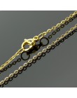 Wysokiej jakości pozłacany złoty naszyjnik ze stali nierdzewnej 1mm 10 ''-36'' cali kobiety moda biżuteria Link Rolo naszyjnik ł