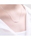 Anenjery prosta moda 925 Sterling srebrny naszyjnik dla kobiet Stereo rury naszyjnik choker łańcuszek S-N193