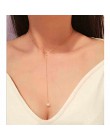 X9 elegancka pani symulowane Pearl długie naszyjniki z wisiorkiem dla kobiet naszyjniki Choker złoty kolor łańcuszek do obojczyk