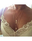 KISSWIFE gorąca sprzedaż złota srebrne cekiny długi Tassel gwiazda Choker akcesoria naszyjnikowe dla kobiet biżuteria podwójna w