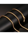 Meaeguet klasyczny ze stali nierdzewnej srebrny kolor Link Chain naszyjnik wąż/Box/wiszące/krawężnik/płaskie/Twist łańcuch 24 ca