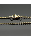 Wysokiej jakości pozłacany złoty naszyjnik ze stali nierdzewnej 1mm 10 ''-36'' cali kobiety moda biżuteria Link Rolo naszyjnik ł