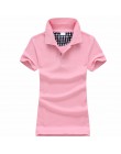 Kobiety bawełna camisa koszulka polo z krótkim rękawem moda zwykły koszule top polo femme na co dzień koszulka polo 180g bawełni