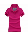 Kobiety bawełna camisa koszulka polo z krótkim rękawem moda zwykły koszule top polo femme na co dzień koszulka polo 180g bawełni