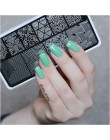 Urodzony doświadczenie geometria prostokąt szablon tłoczenia wzór geometryczny Manicure Nail Art płyta z pieczątkami