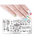 NICOLE pamiętnik tłoczniki do paznokci koronki kwiat wzór zwierząt Nail Art Stamp szablon tłoczenia obraz płyty szablon do pazno