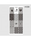 1 sztuk 12*6 cm prostokąt szablon tłoczenia paznokci negatywna wiatrak kwiaty wzory DIY paznokci wzory Manicure znaczek płyta JI
