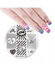 NICOLE pamiętnik tłoczniki do paznokci koronki kwiat wzór zwierząt Nail Art Stamp szablon tłoczenia obraz płyty szablon do pazno