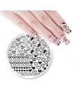 NICOLE pamiętnik tłoczniki do paznokci koronki kwiat wzór zwierząt Nail Art Stamp szablon tłoczenia obraz płyty szablon do pazno