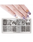 NICOLE pamiętnik tłoczniki do paznokci koronki kwiat wzór zwierząt Nail Art Stamp szablon tłoczenia obraz płyty szablon do pazno