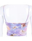 Weekeep przycięte anioł drukuj Camis kobiety Sexy Streetwear Feminino bez rękawów Crop Top 2019 moda lato Camisole Bralette topy