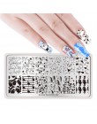 NICOLE pamiętnik tłoczniki do paznokci koronki kwiat wzór zwierząt Nail Art Stamp szablon tłoczenia obraz płyty szablon do pazno