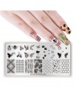 NICOLE pamiętnik tłoczniki do paznokci koronki kwiat wzór zwierząt Nail Art Stamp szablon tłoczenia obraz płyty szablon do pazno