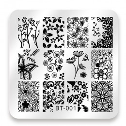 Biutee 6*6 cm plac tłoczniki do paznokci koronki kwiat wzór zwierząt Nail Art Stamp szablon tłoczenia obraz płyty szablony