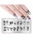 NICOLE pamiętnik tłoczniki do paznokci koronki kwiat wzór zwierząt Nail Art Stamp szablon tłoczenia obraz płyty szablon do pazno