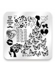 Biutee 6*6 cm plac tłoczniki do paznokci koronki kwiat wzór zwierząt Nail Art Stamp szablon tłoczenia obraz płyty szablony