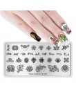 NICOLE pamiętnik tłoczniki do paznokci koronki kwiat wzór zwierząt Nail Art Stamp szablon tłoczenia obraz płyty szablon do pazno