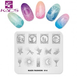 KADS New Arrival moda 014 do zdobienia paznokci Manicure szablon tłoczenia obraz płyty do stemplowania paznokci druku wzornik