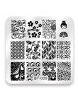 Biutee 6*6 cm plac tłoczniki do paznokci koronki kwiat wzór zwierząt Nail Art Stamp szablon tłoczenia obraz płyty szablony