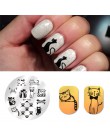 Urodził się dość plac szablon tłoczenia paznokci kot tygrys Leopard oko Manicure Nail Art obraz płyty Nail Art drukuj wzornik BP