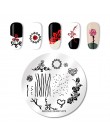 NICOLE pamiętnik do paznokci ze stali nierdzewnej tłoczenia płyty kwiaty Nail Art DIY projekt paznokci obraz płyty wzornik akces