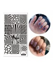 Klasyczna linia Zebra paski wzory paznokci szablon do zdobienia paznokci płyta obrazowa 12*6 cm drewna ziarna stylu płytka do st