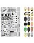 9.5*14.5 CM liście kwiaty wzór paznokci tłoczenia płyty obraz malarstwo Nail Art szablony szablon Manicure narzędzia do stemplow