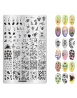 9.5*14.5 CM liście kwiaty wzór paznokci tłoczenia płyty obraz malarstwo Nail Art szablony szablon Manicure narzędzia do stemplow