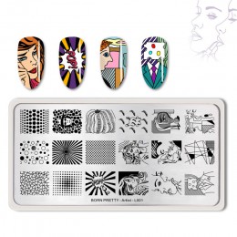 Urodzony dość paznokci tłoczenia płyty prostokąt piękno wielu stylów Nail Art Stamp obraz szablon szablony artysta Manicure