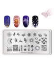 Urodzony dość paznokci tłoczenia płyty prostokąt piękno wielu stylów Nail Art Stamp obraz szablon szablony artysta Manicure