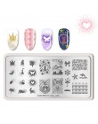 Urodzony dość paznokci tłoczenia płyty prostokąt piękno wielu stylów Nail Art Stamp obraz szablon szablony artysta Manicure