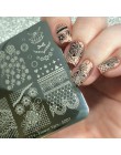 Urodził się dość koronki do paznokci z serii płytka do stemplowania kwiat przędzy kwadratowy szablon Nail Art Stamp Plate