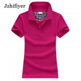 Kobiety bawełna camisa koszulka polo z krótkim rękawem moda zwykły koszule top polo femme na co dzień koszulka polo 180g bawełni