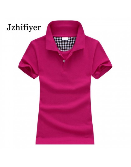 Kobiety bawełna camisa koszulka polo z krótkim rękawem moda zwykły koszule top polo femme na co dzień koszulka polo 180g bawełni