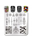 Urodził się dość koronki do paznokci z serii płytka do stemplowania kwiat przędzy kwadratowy szablon Nail Art Stamp Plate
