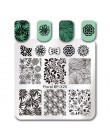 Urodził się dość koronki do paznokci z serii płytka do stemplowania kwiat przędzy kwadratowy szablon Nail Art Stamp Plate