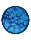 1 sztuk okrągłe szablony do tłoczenia paznokci płyty Dream Catcher kwiaty koronkowe obraz polski Transfer narzędzia DIY do zdobi