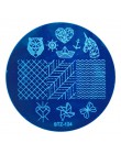 1 sztuk okrągłe szablony do tłoczenia paznokci płyty Dream Catcher kwiaty koronkowe obraz polski Transfer narzędzia DIY do zdobi