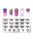 NICOLE pamiętnik do paznokci ze stali nierdzewnej tłoczenia płyty kwiaty Nail Art DIY projekt paznokci obraz płyty wzornik akces