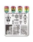 Urodził się dość koronki do paznokci z serii płytka do stemplowania kwiat przędzy kwadratowy szablon Nail Art Stamp Plate