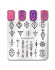 Urodził się dość koronki do paznokci z serii płytka do stemplowania kwiat przędzy kwadratowy szablon Nail Art Stamp Plate