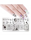 NICOLE pamiętnik do paznokci ze stali nierdzewnej tłoczenia płyty kwiaty Nail Art DIY projekt paznokci obraz płyty wzornik akces