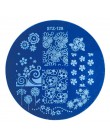 1 sztuk okrągłe szablony do tłoczenia paznokci płyty Dream Catcher kwiaty koronkowe obraz polski Transfer narzędzia DIY do zdobi