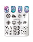 Urodził się dość plac szablon tłoczenia paznokci kot tygrys Leopard oko Manicure Nail Art obraz płyty Nail Art drukuj wzornik BP