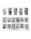 NICOLE pamiętnik do paznokci ze stali nierdzewnej tłoczenia płyty kwiaty Nail Art DIY projekt paznokci obraz płyty wzornik akces