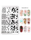 NICOLE pamiętnik do paznokci ze stali nierdzewnej tłoczenia płyty kwiaty Nail Art DIY projekt paznokci obraz płyty wzornik akces