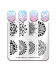 Urodził się dość koronki do paznokci z serii płytka do stemplowania kwiat przędzy kwadratowy szablon Nail Art Stamp Plate