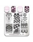 Urodził się dość koronki do paznokci z serii płytka do stemplowania kwiat przędzy kwadratowy szablon Nail Art Stamp Plate